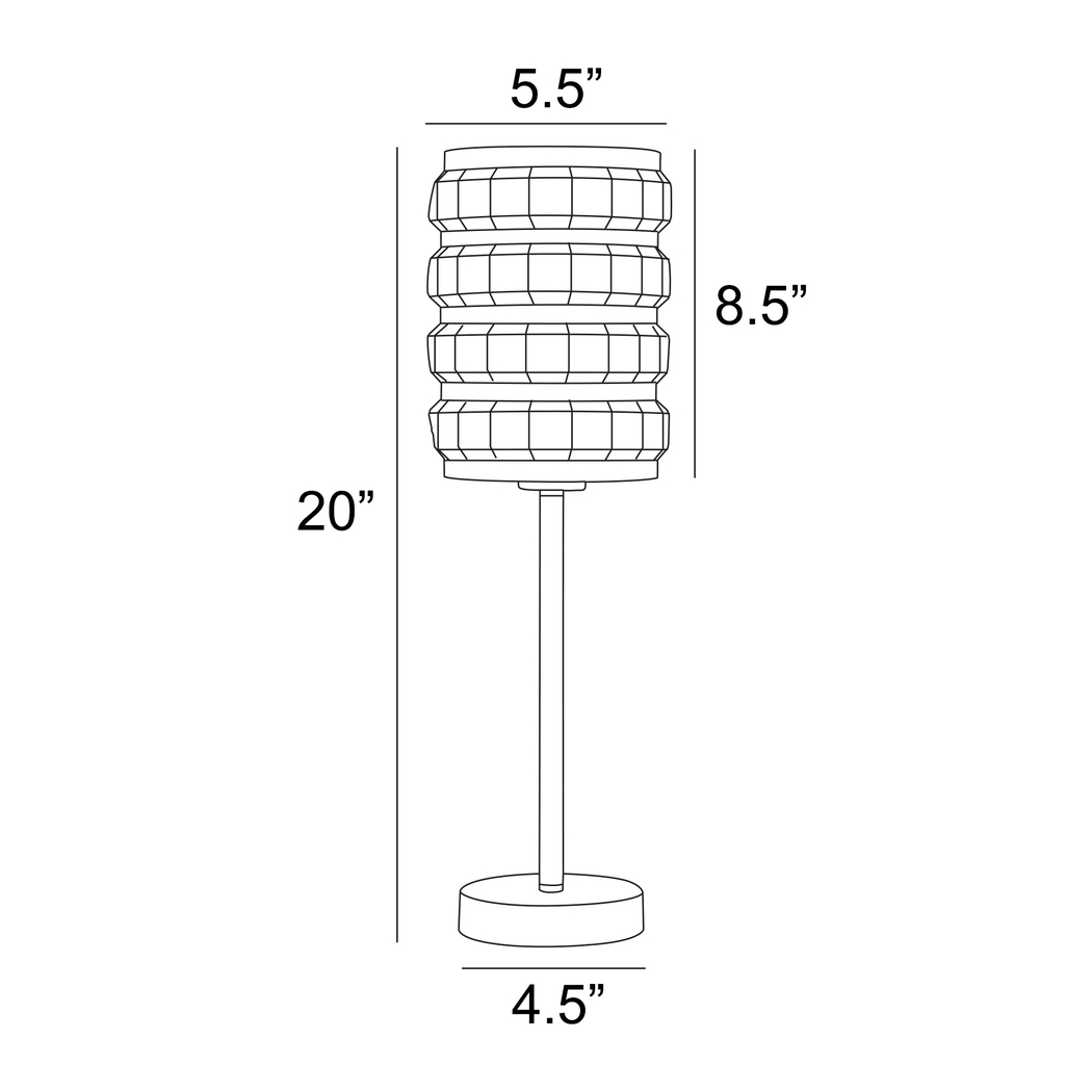 Tilsen Shade Silver Lamp - Thumbnail - Image 4