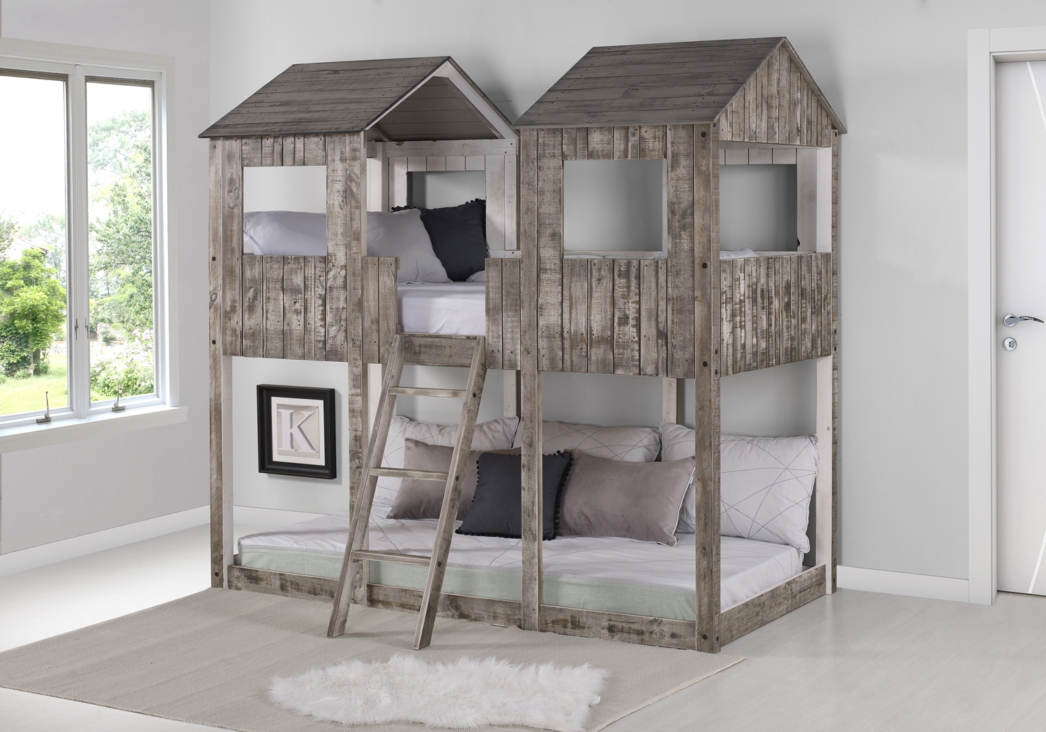 Timber Hideaway Beige Twin/Twin Bunk Bed - Thumbnail - Image 2