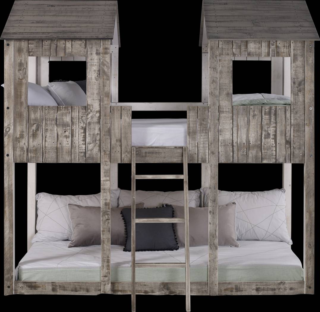 Timber Hideaway Beige Twin/Twin Bunk Bed - Thumbnail - Image 4