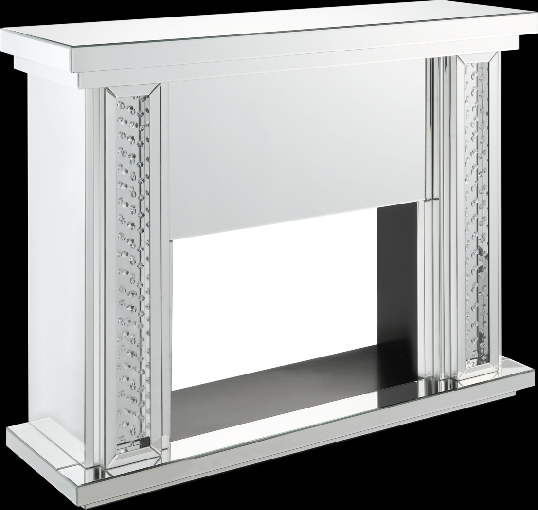 Timberglade Silver 47 in. Console, With Electric Fireplace - Thumbnail - Image 1