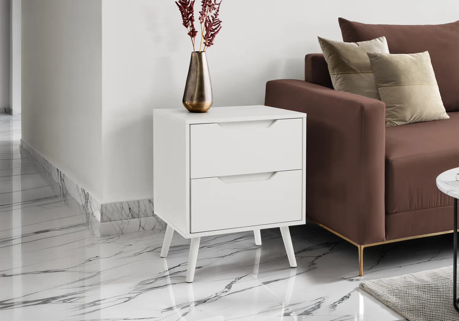 Timbrell White End Table - Thumbnail - Image 2