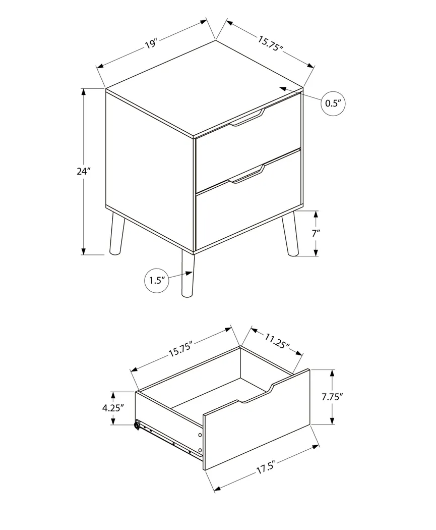 Timbrell White End Table - Thumbnail - Image 3