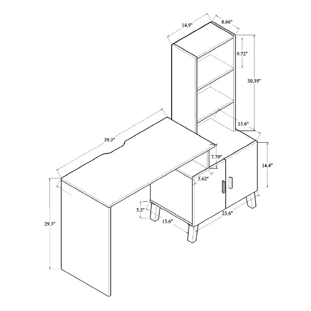 Timolen Brown Desk - Thumbnail - Image 10