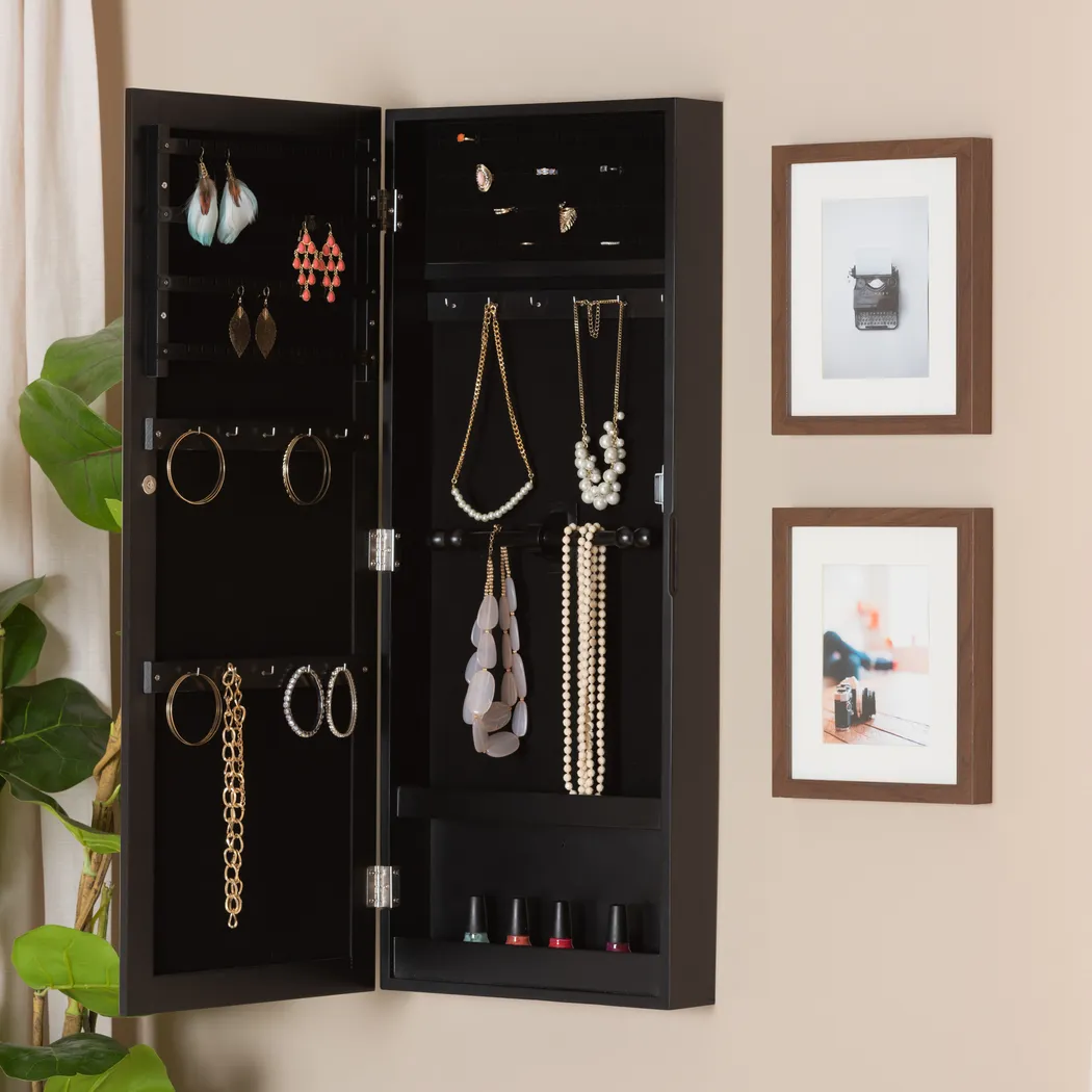 Timoleon Black Jewelry Armoire - Thumbnail - Image 7