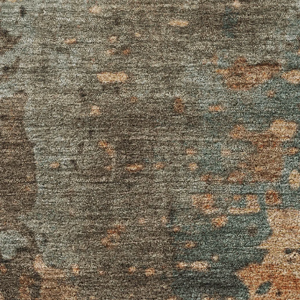 Tinde Teal 8' Round Machine Washable Rug - Thumbnail - Image 3