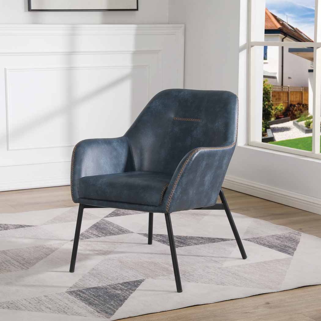Tinmonth Navy Accent Chair - Thumbnail - Image 6
