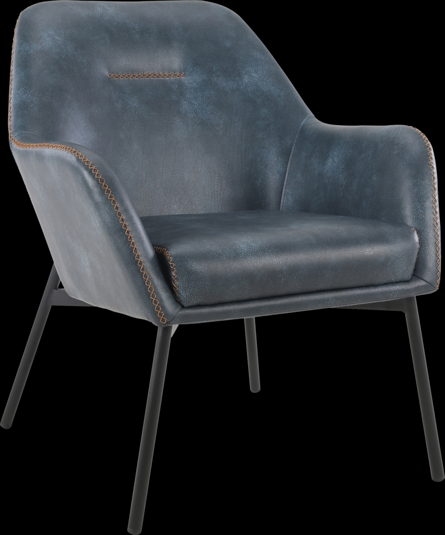 Tinmonth Navy Accent Chair - Thumbnail - Image 1