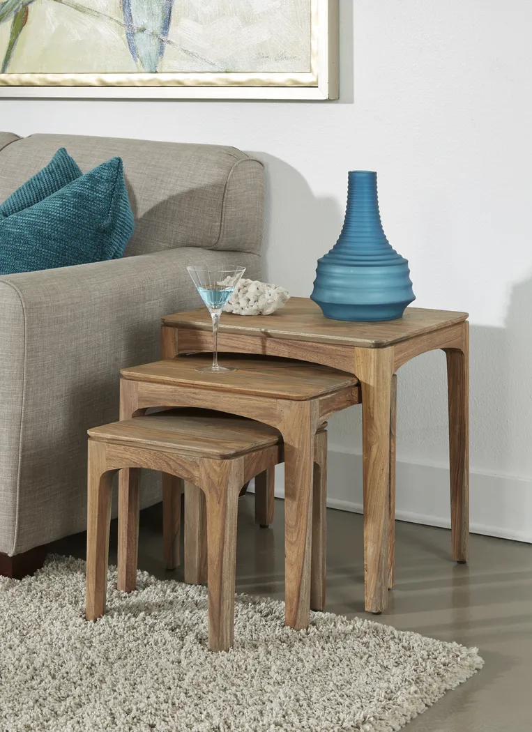 Tinmouth Brown Nesting Tables Set of 3 - Thumbnail - Image 6