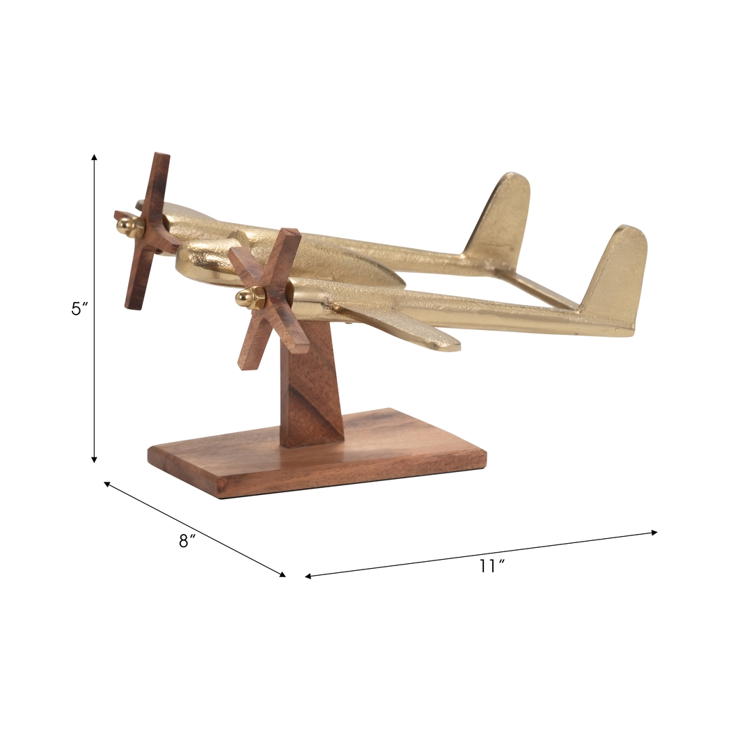 Tipperary Gold Airplane Sculpture, Set of 2 - Thumbnail - Image 9