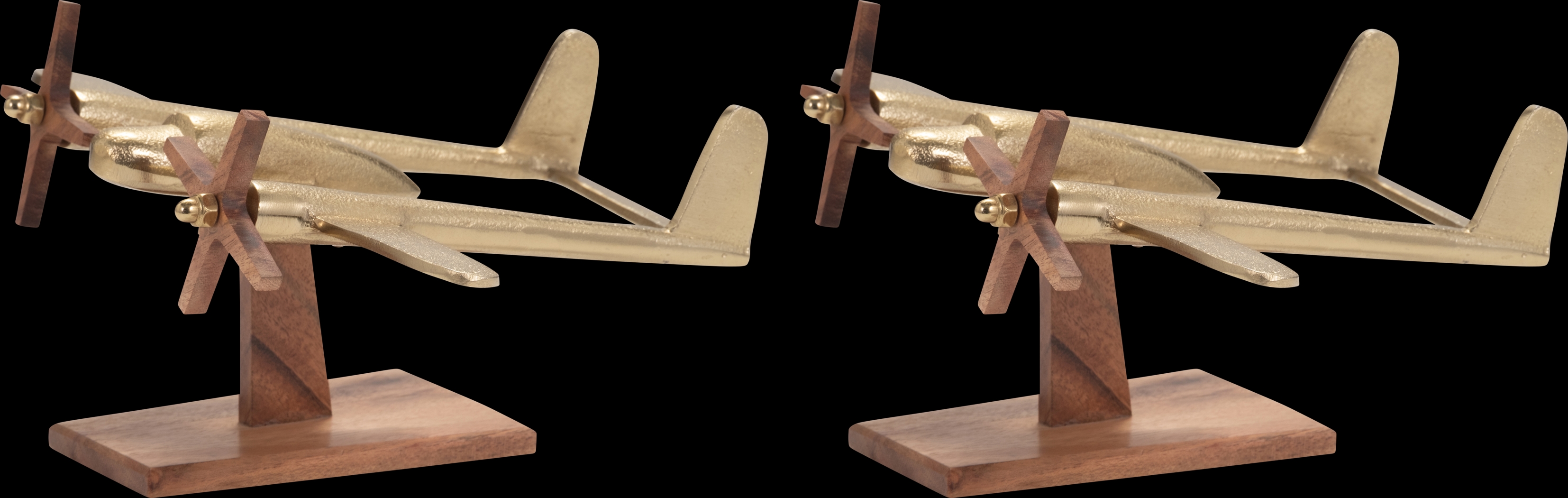 Tipperary Gold Airplane Sculpture, Set of 2 - Thumbnail - Image 1