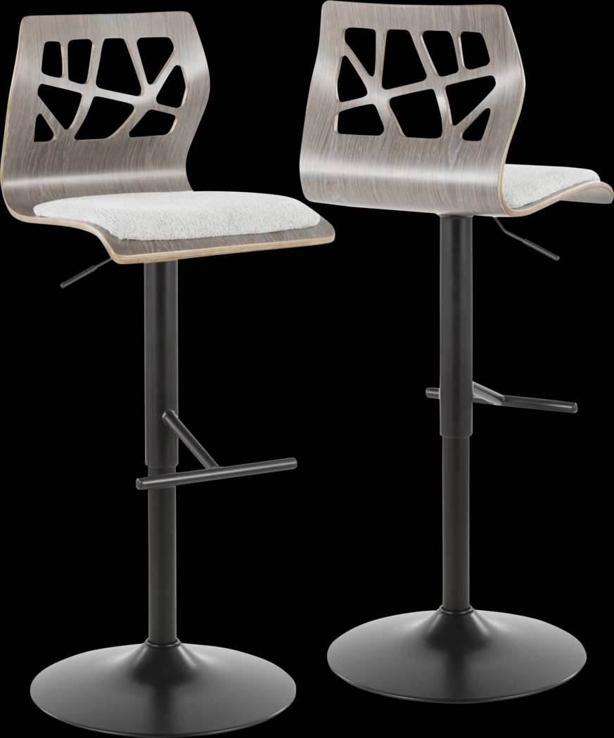Tirrill Gray Adjustable Barstool, Set of 2 - Thumbnail - Image 5