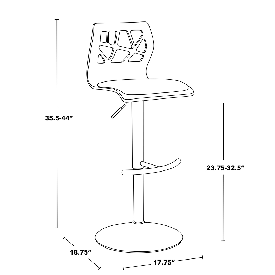 Tirrill II Light Gray Adjustable Swivel Barstool, Set of 3 - Thumbnail - Image 13