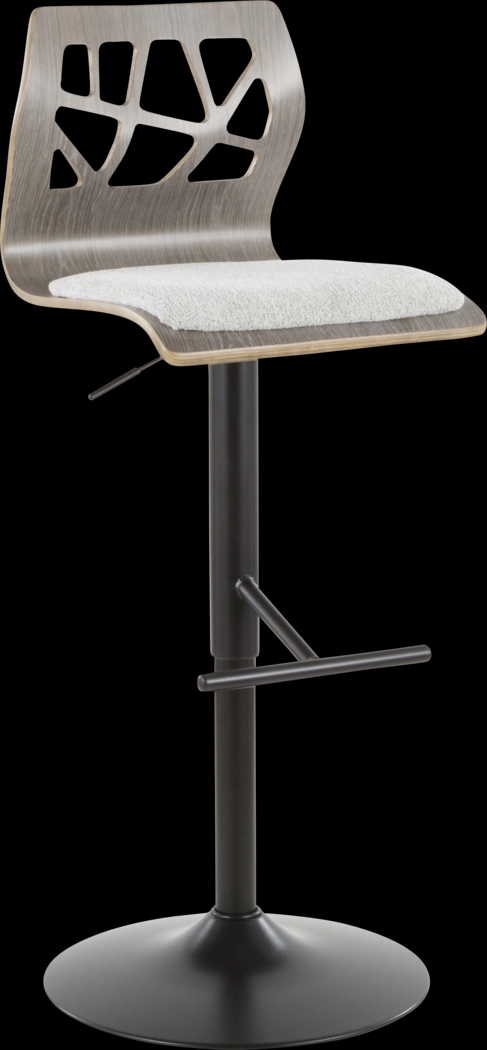 Tirrill II Light Gray Adjustable Swivel Barstool, Set of 3 - Thumbnail - Image 6