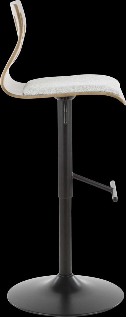 Tirrill II Light Gray Adjustable Swivel Barstool, Set of 3 - Thumbnail - Image 7