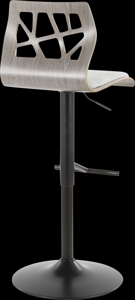 Tirrill II Light Gray Adjustable Swivel Barstool, Set of 3 - Thumbnail - Image 8