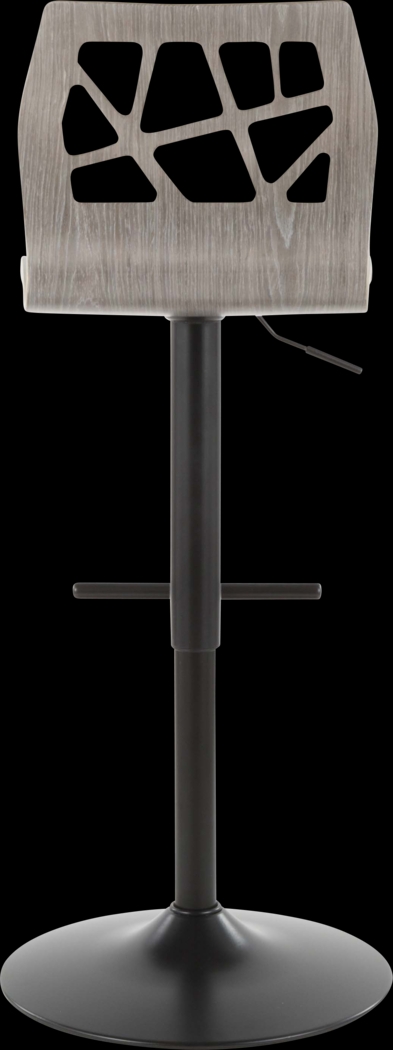 Tirrill II Light Gray Adjustable Swivel Barstool, Set of 3 - Thumbnail - Image 9