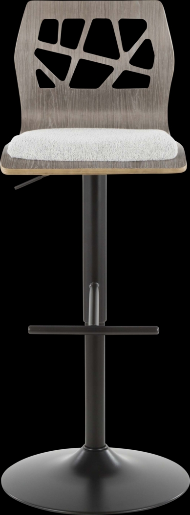 Tirrill II Light Gray Adjustable Swivel Barstool, Set of 3 - Thumbnail - Image 10