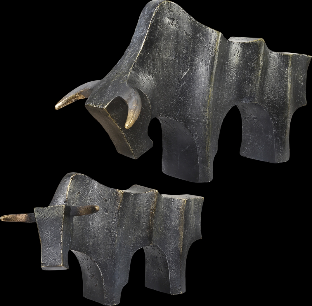 Tishi Bronze Sculpture, Set of 2 - Thumbnail - Image 1