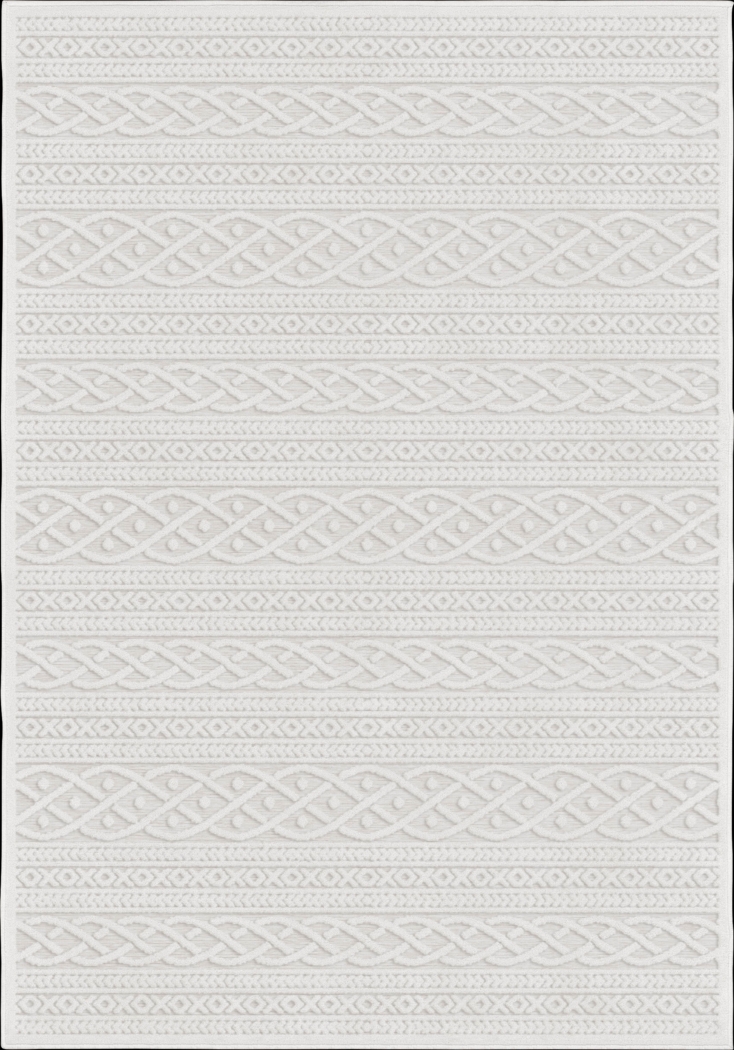 Tisya Ivory 5'2 x 7'6 Indoor/Outdoor Rug - Thumbnail - Image 1