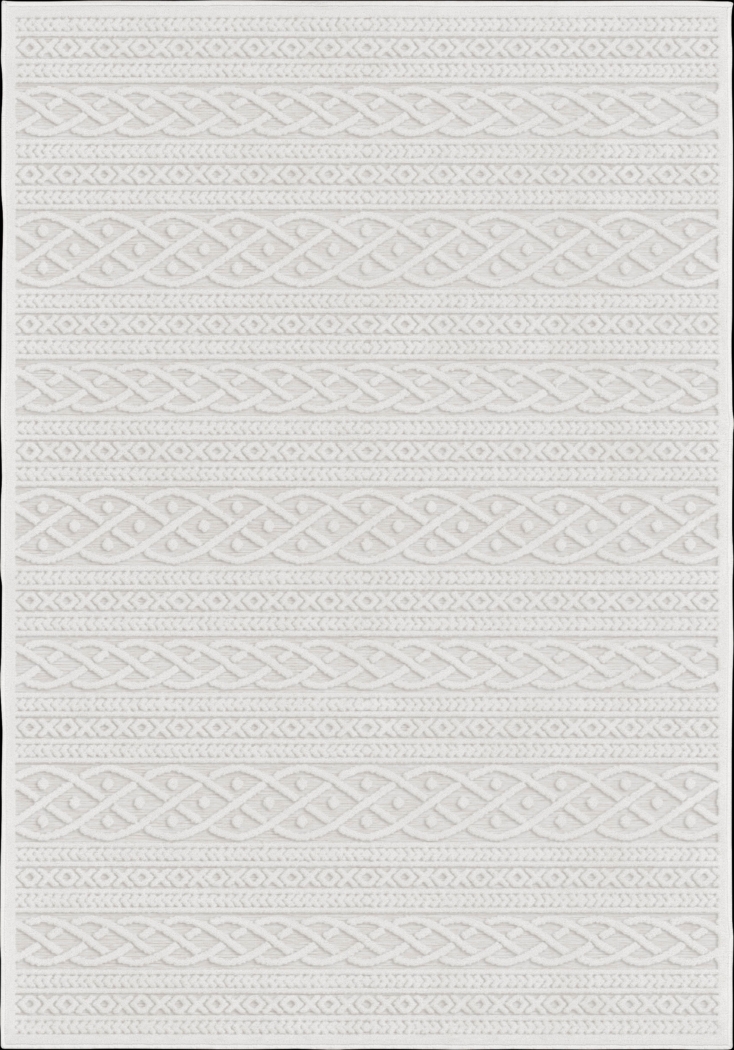 Tisya Ivory 7'9 x 10'10 Indoor/Outdoor Rug - Thumbnail - Image 1