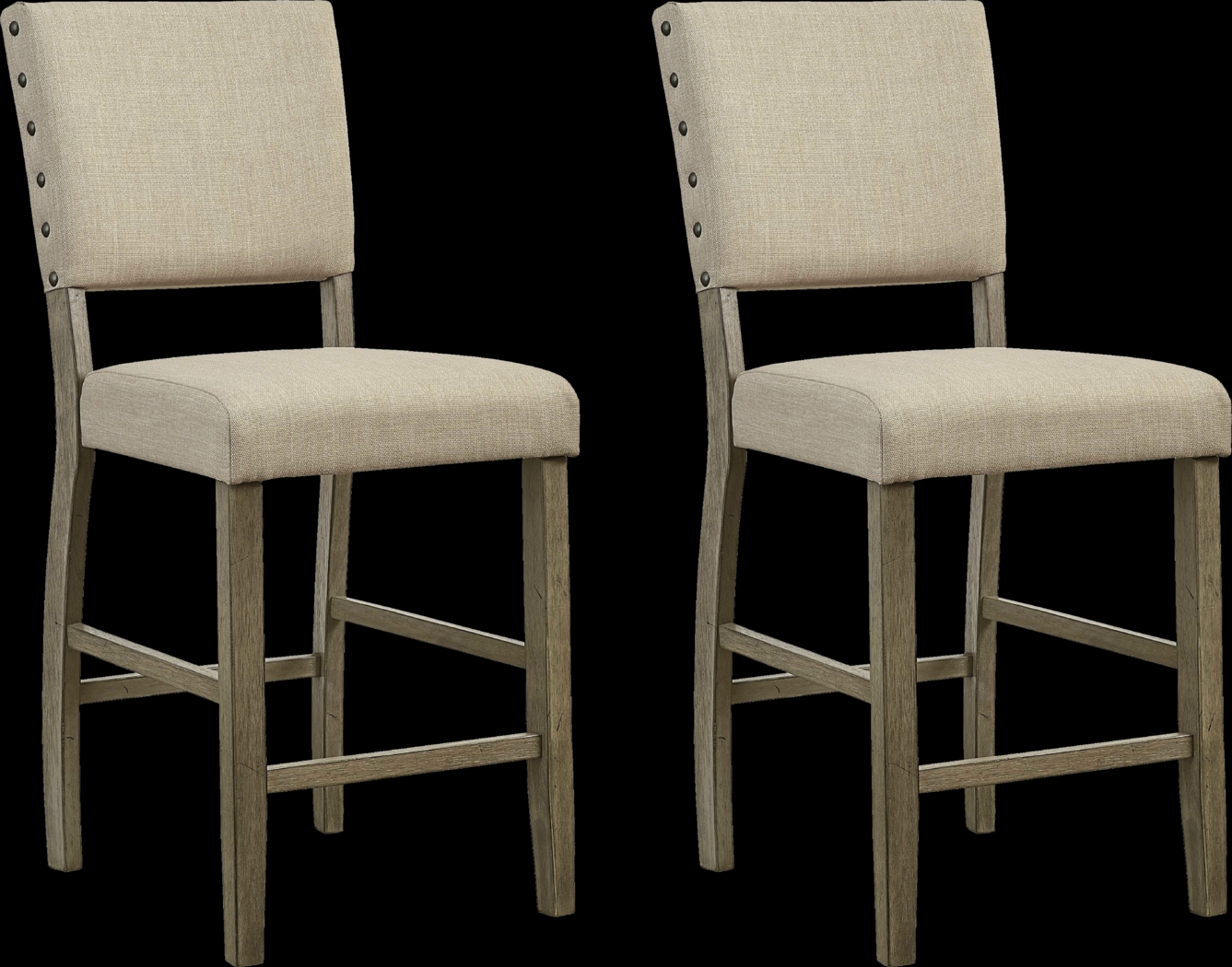 Tocata Gray Counter Chair, Set of 2 - Thumbnail - Image 1