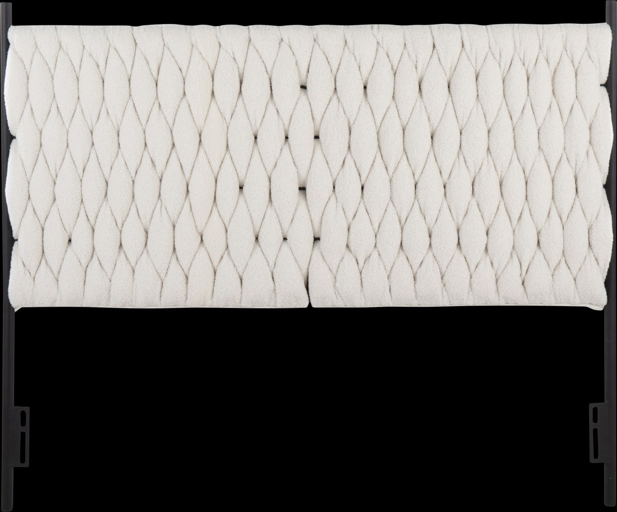 Tockington Cream Sherpa Queen Headboard - Thumbnail - Image 1