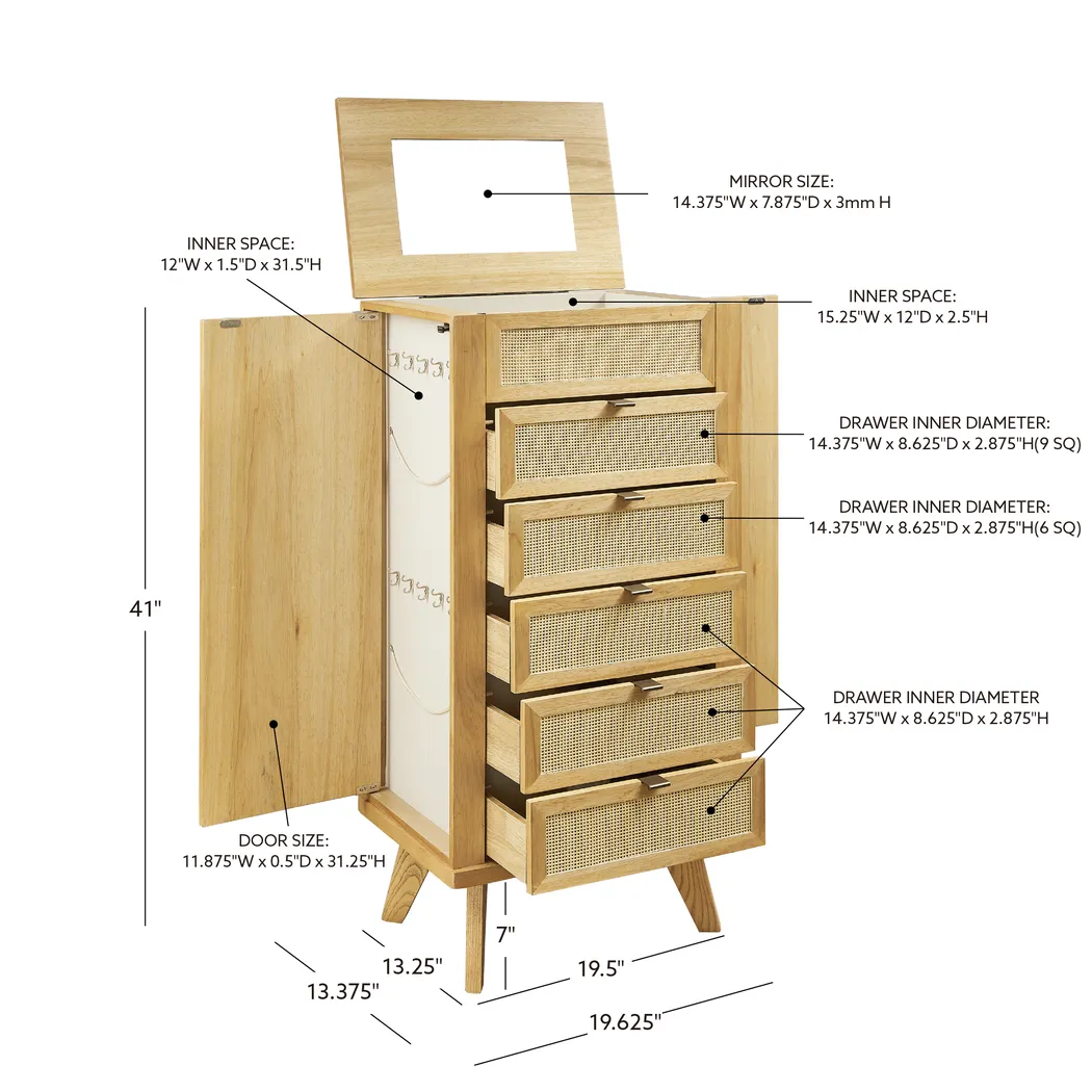 Tokedu Natural Jewelry Armoire - Thumbnail - Image 8