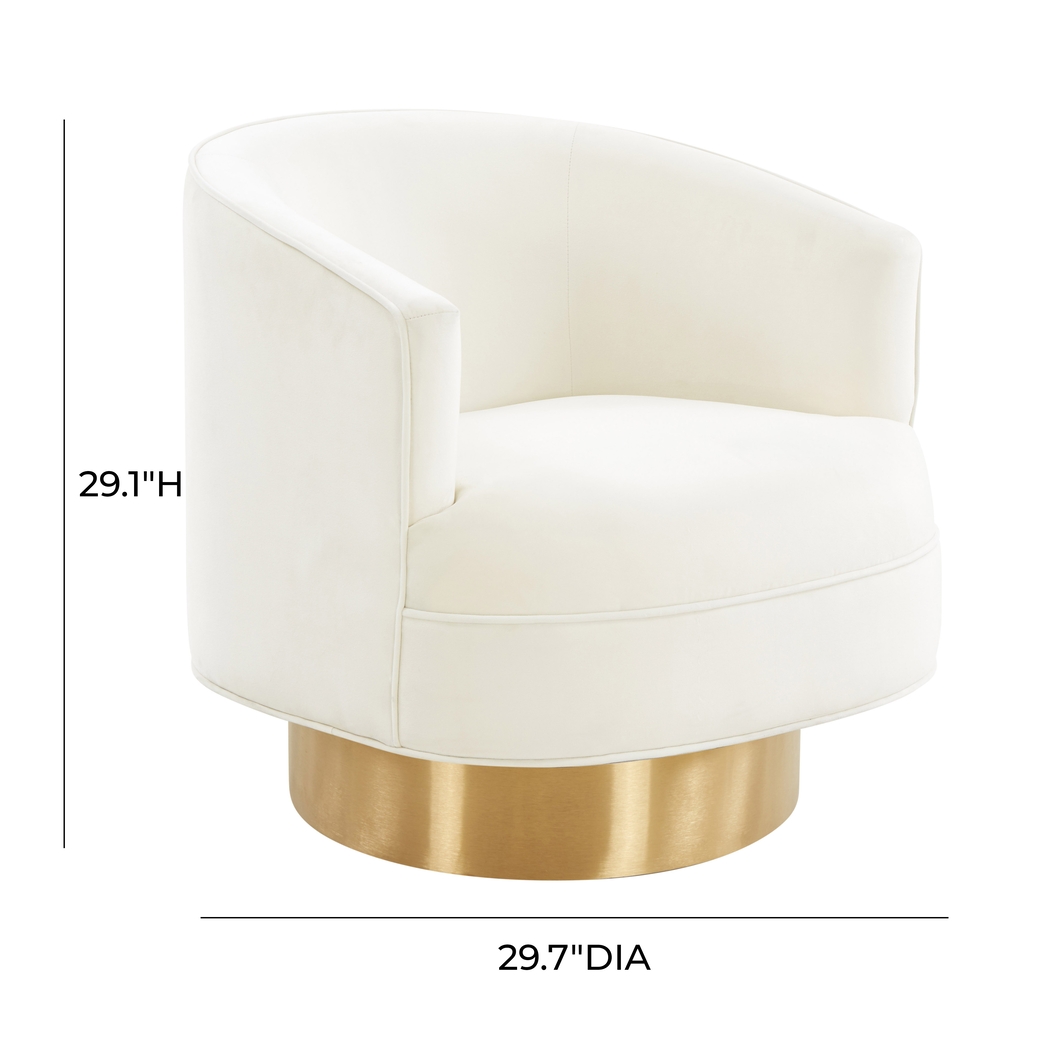 Toleah Cream Accent Chair - Thumbnail - Image 6