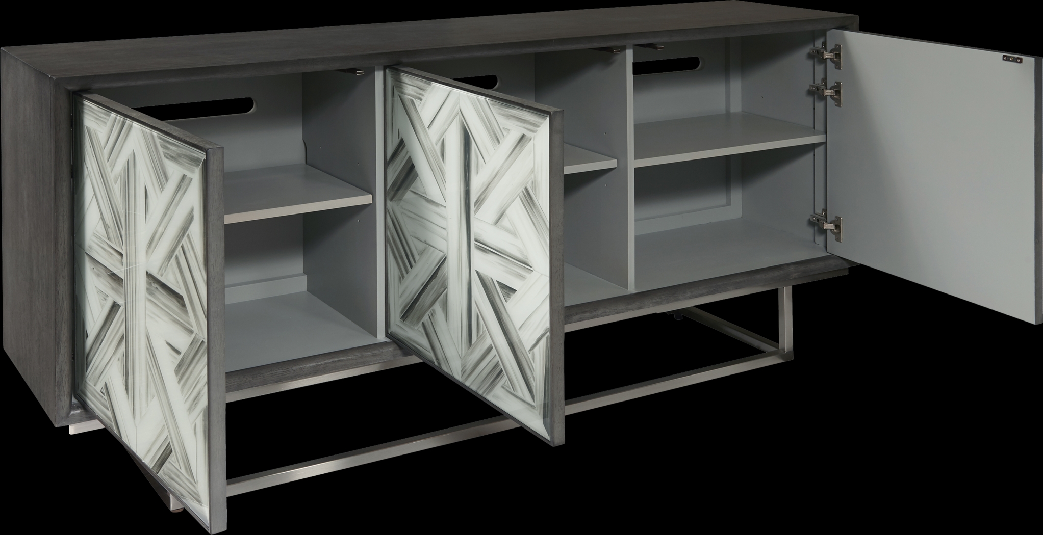Toledanno Gray Credenza - Thumbnail - Image 3