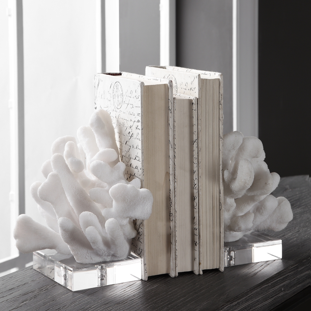 Toliver White Bookend, Set of 2 - Thumbnail - Image 4