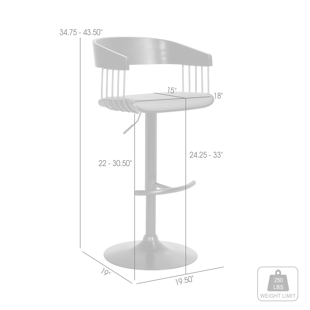 Tolleche Gray Adjustable Barstool - Thumbnail - Image 12