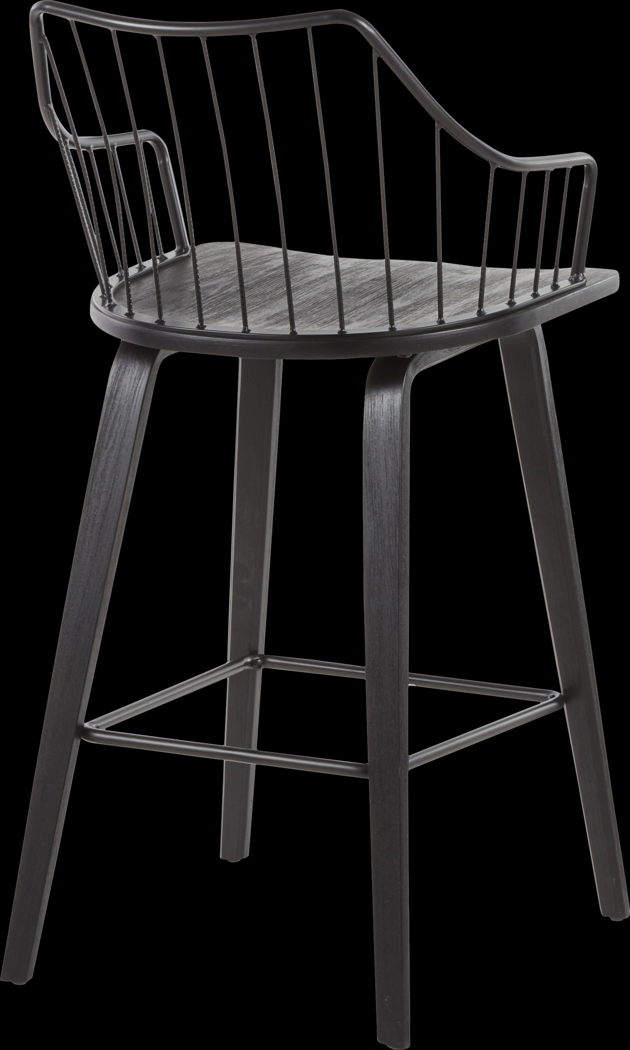 Tollefs Black Counter Height Stool - Thumbnail - Image 3