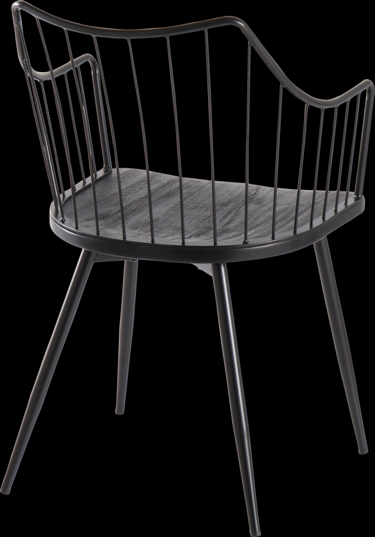 Tollefs Black Side Chair - Thumbnail - Image 3