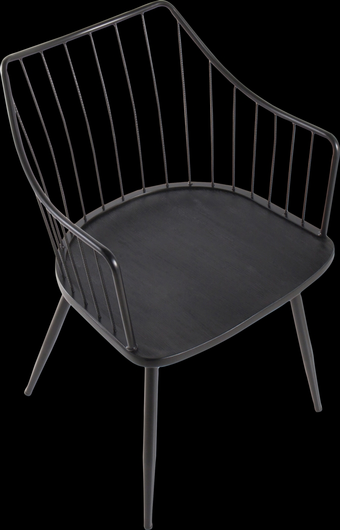 Tollefs Black Side Chair - Thumbnail - Image 6