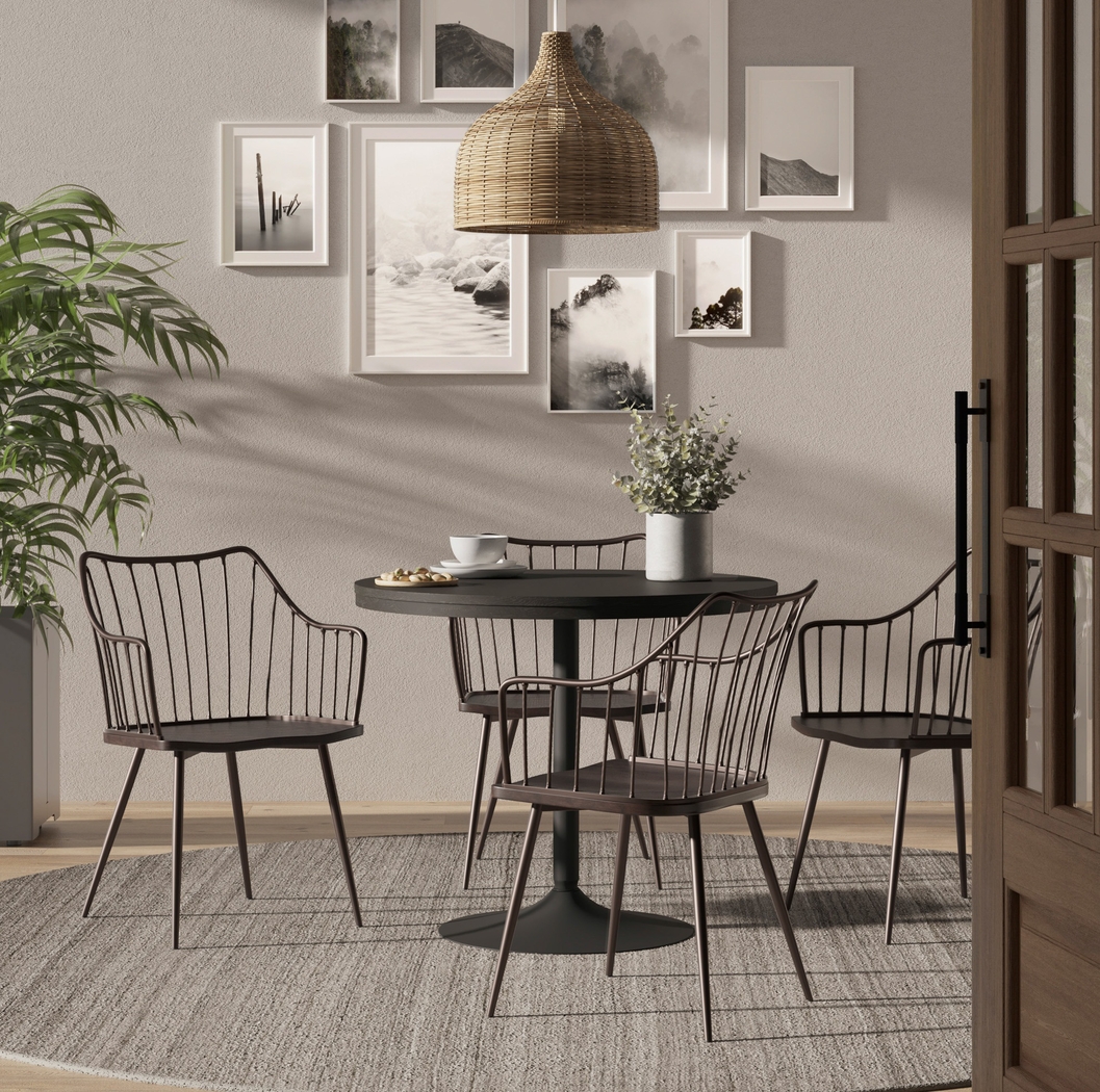 Tollefs Walnut 5 Pc Dining Set - Thumbnail - Image 2