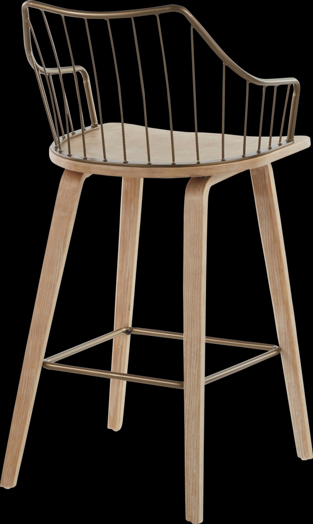 Tollefs White Counter Height Stool - Thumbnail - Image 3