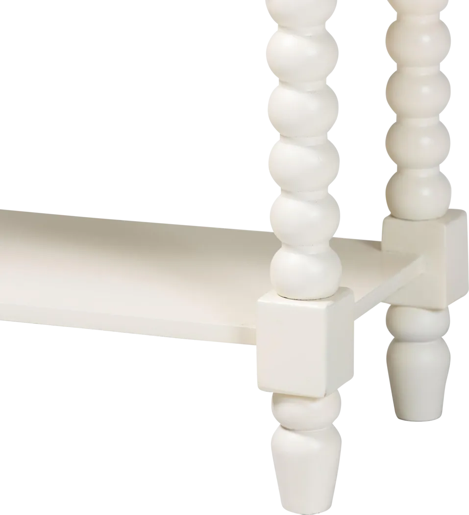 Toluru White Accent Bench - Thumbnail - Image 5