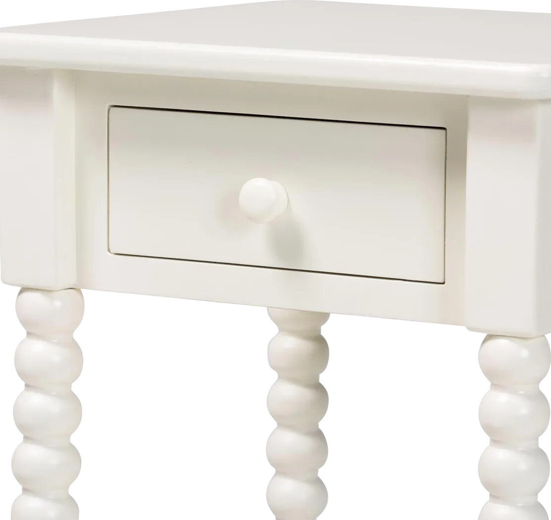 Toluru White End Table - Thumbnail - Image 3