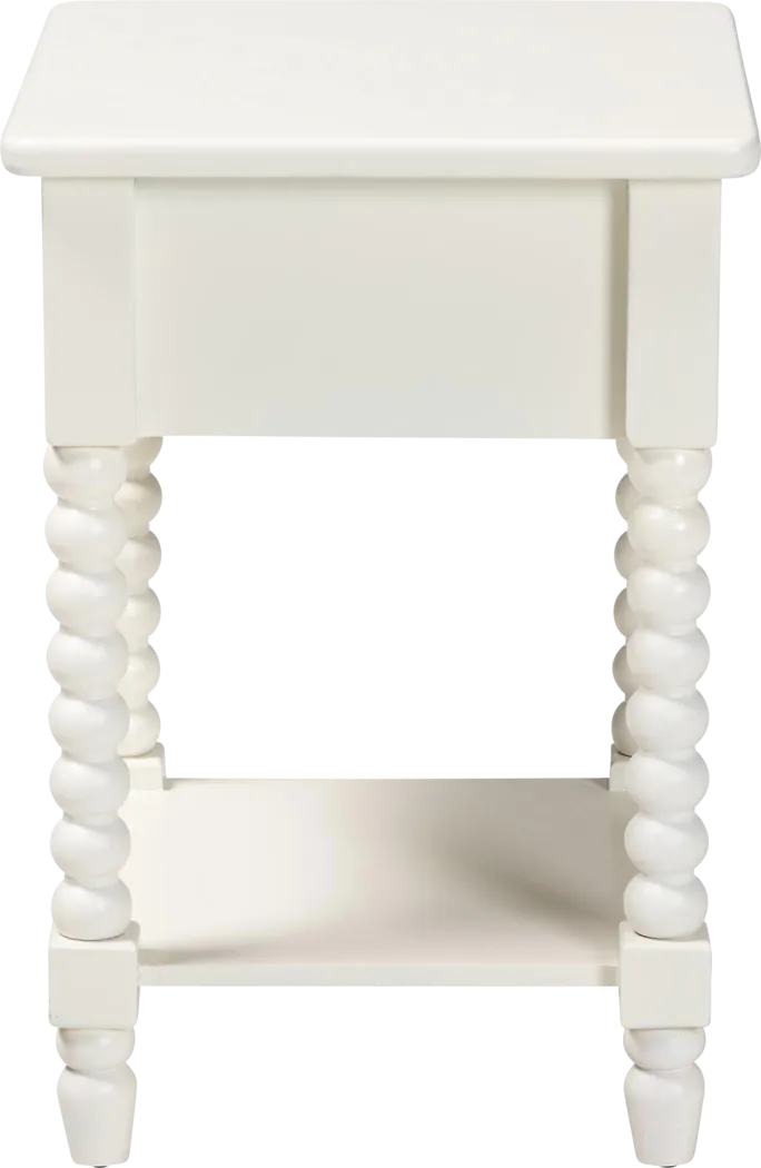 Toluru White End Table - Thumbnail - Image 4