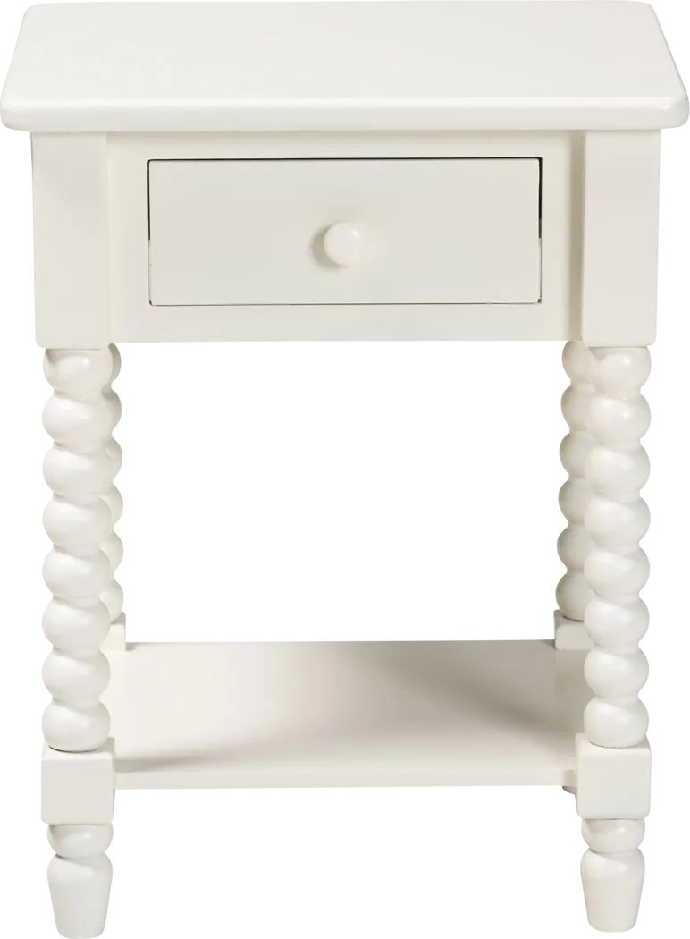 Toluru White End Table - Thumbnail - Image 5