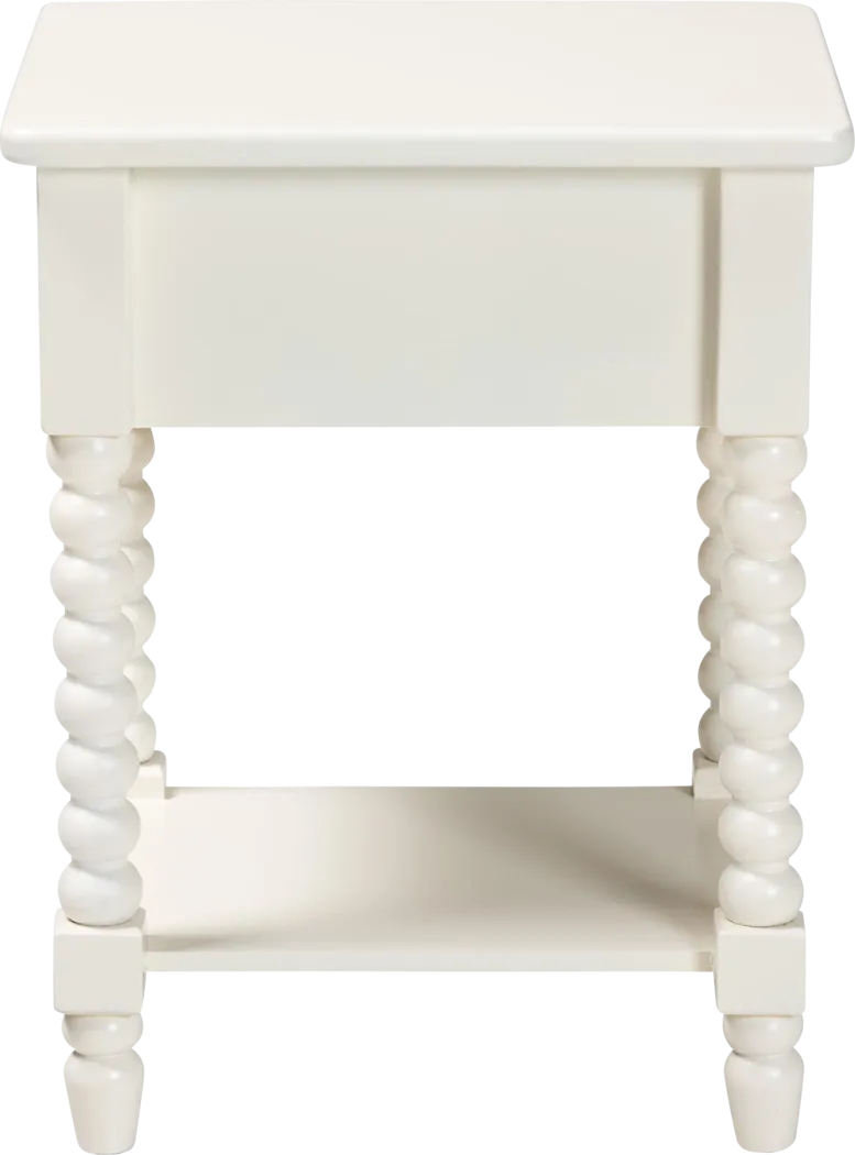 Toluru White End Table - Thumbnail - Image 6