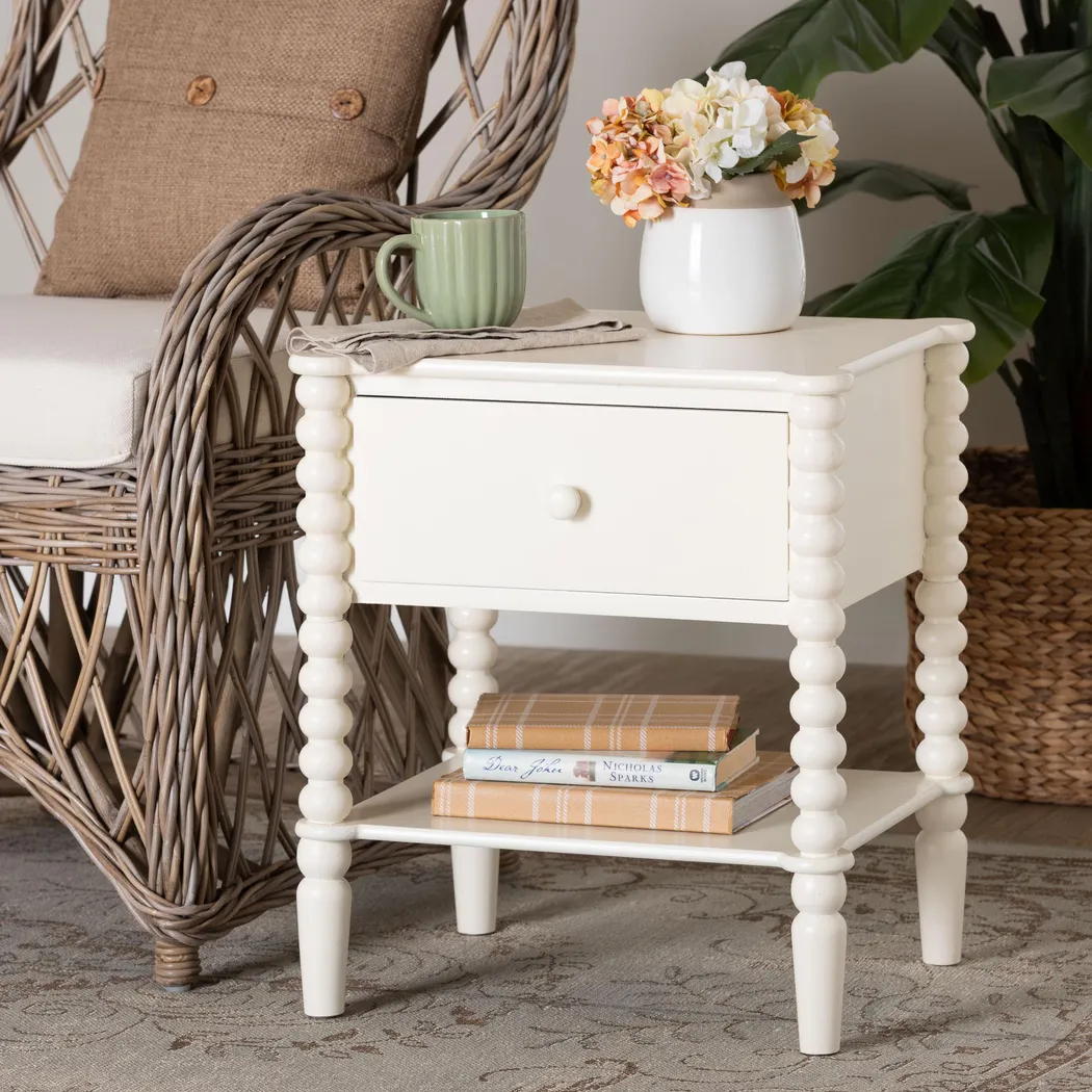 Toluru White Nightstand - Thumbnail - Image 2