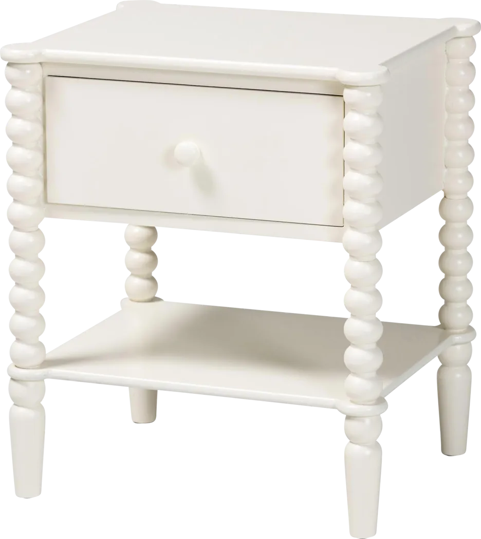 Toluru White Nightstand - Thumbnail - Image 1