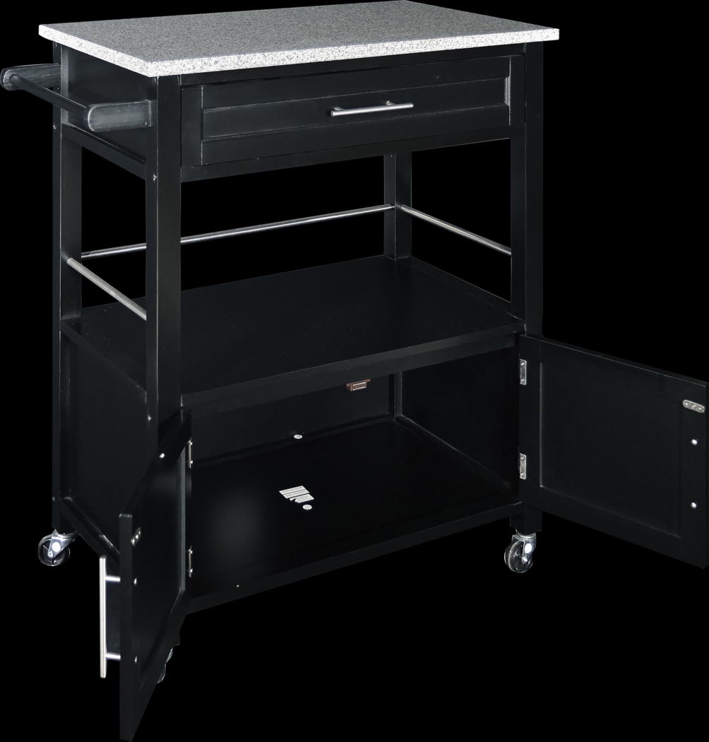 Tomafield Black Bar Cart - Thumbnail - Image 3