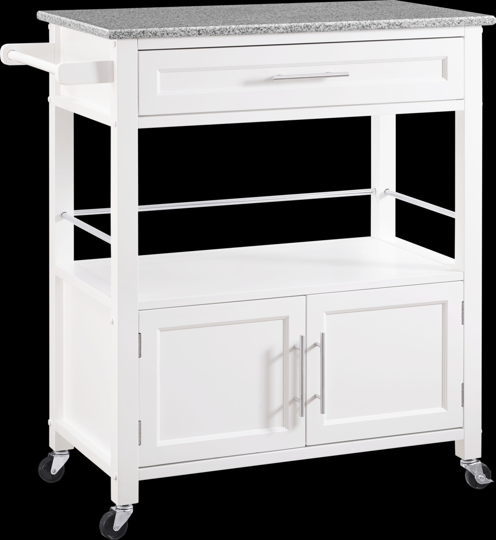Tomafield White Bar Cart - Thumbnail - Image 1