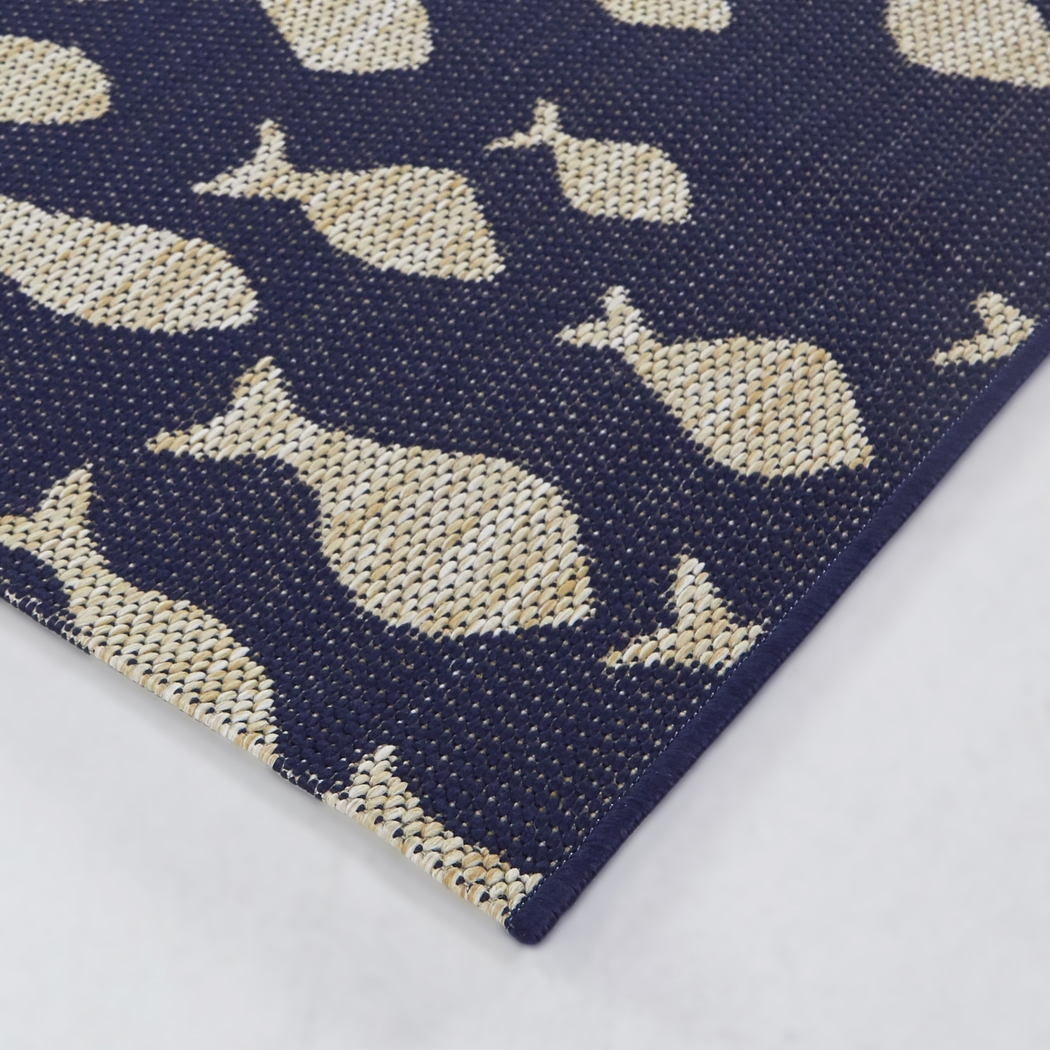 Tomago Blue 5'3 x 7' Indoor/Outdoor Rug - Thumbnail - Image 3