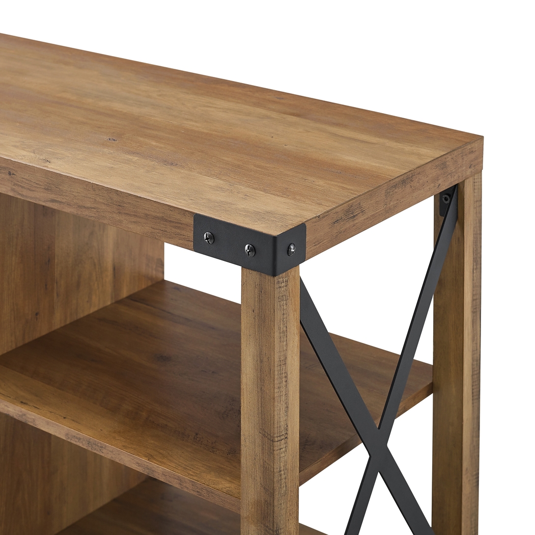 Tomanet Brown 60 in. Console With Electric Fireplace - Thumbnail - Image 3