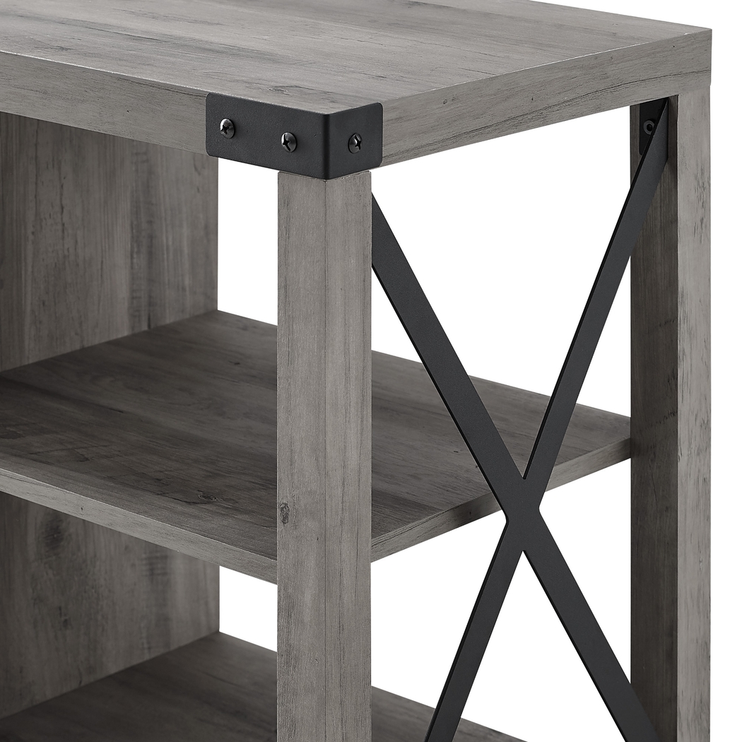 Tomanet Gray 60 in. Console With Electric Fireplace - Thumbnail - Image 3