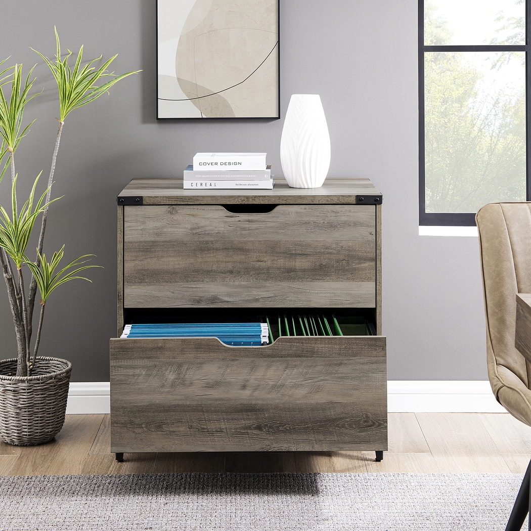 Tomasse Gray Filing Cabinet - Thumbnail - Image 3