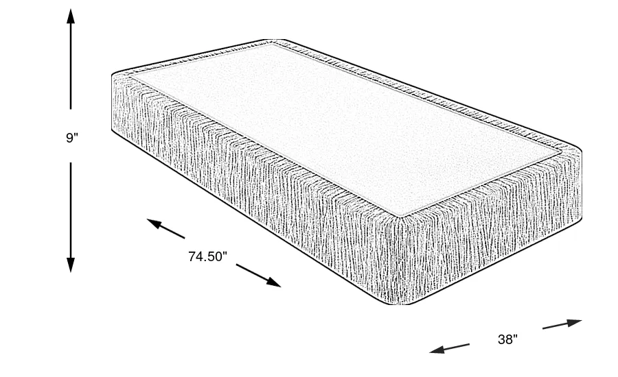 Dimension Image. Please refer to the Dimension Tab on this page for dimension details.